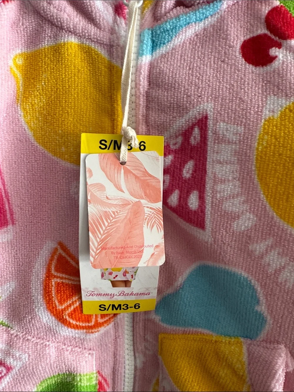 Tommy Bahama Pink Fruit-Print Hooded Zip Cover-Up